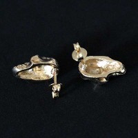 Semi Earring Jewelry Gold Plated Skull
