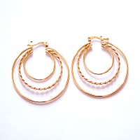 Gold Plated Semi Jewelry Earring