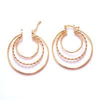 Gold Plated Semi Jewelry Earring
