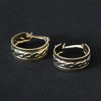Semi Earring Jewelry Gold Plated Ring Crafted Small