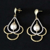 Semi Earring Gold Plated Jewelry