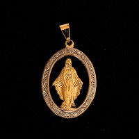 Pingente Semi Jia Folheado a Ouro Nossa Senhora de Guadalupe